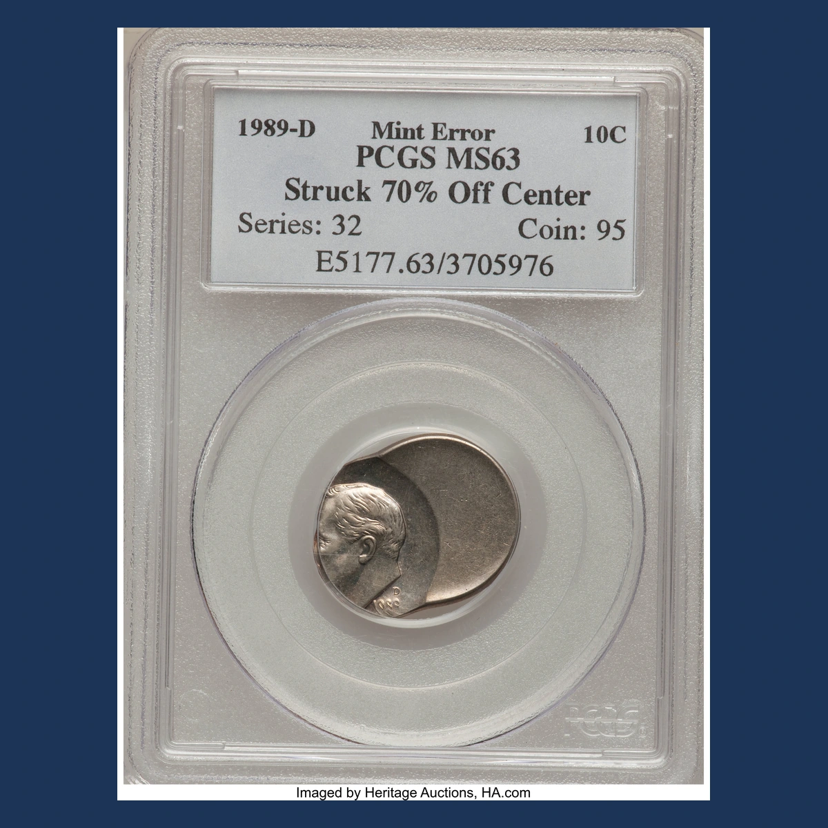 1989 Roosevelt Dime: Off-Center Strike