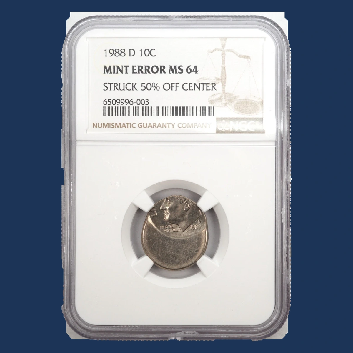 1988 Roosevelt Dime: Off-Center Strike