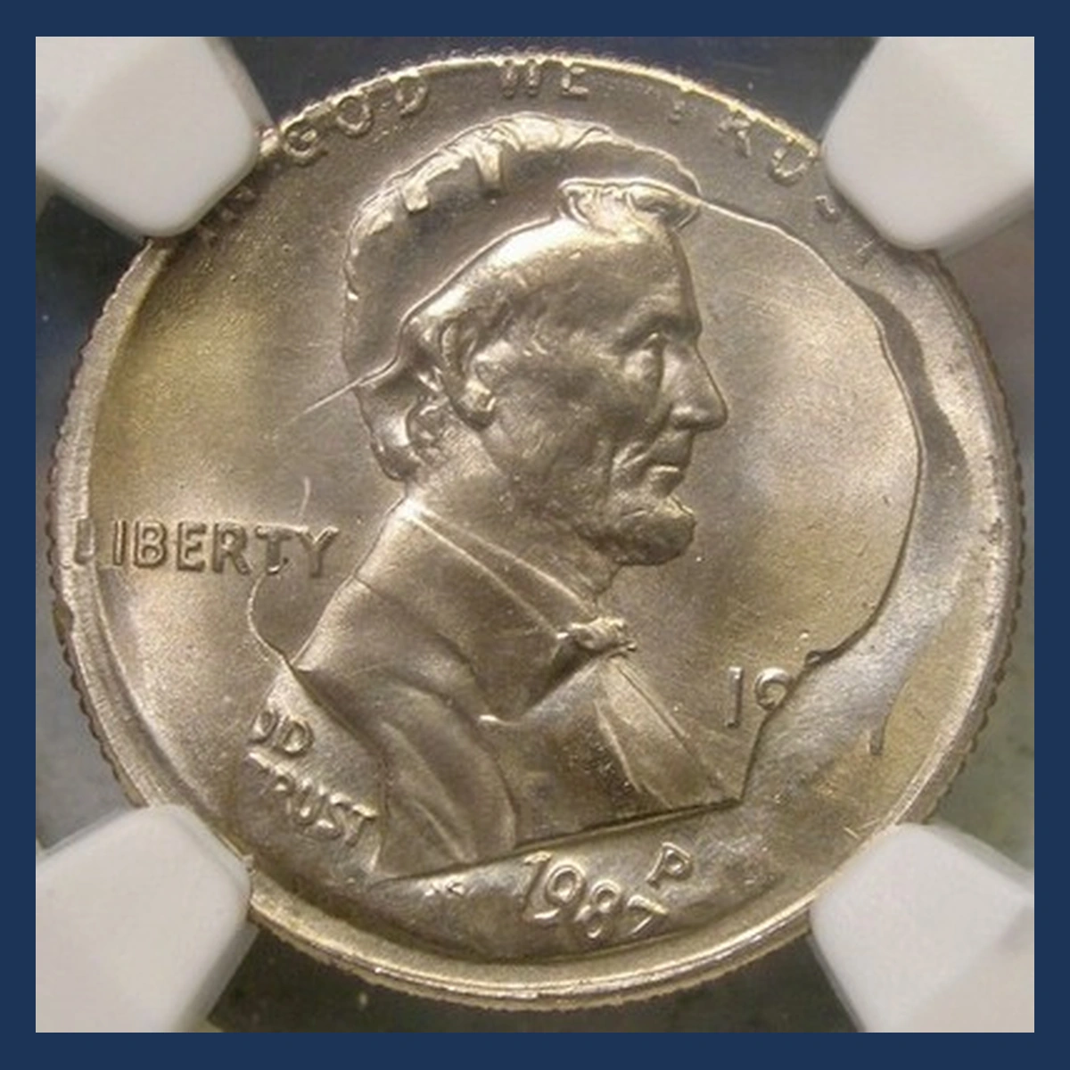 1987 Roosevelt Dime: Overstrike / Double Denomination