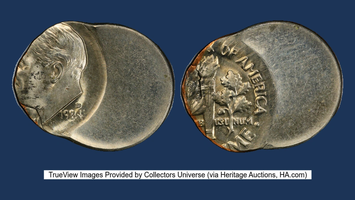1984 Roosevelt Dime: Off-Center Strike