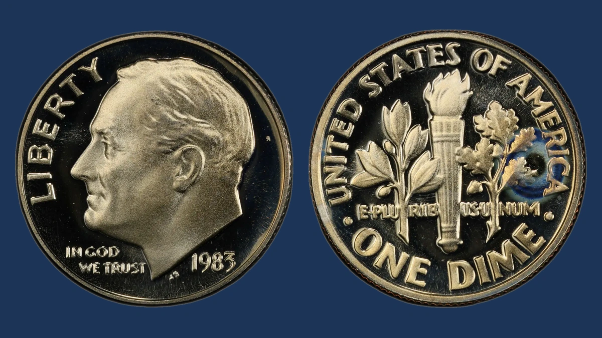 1983 Roosevelt Dime: No S Proof