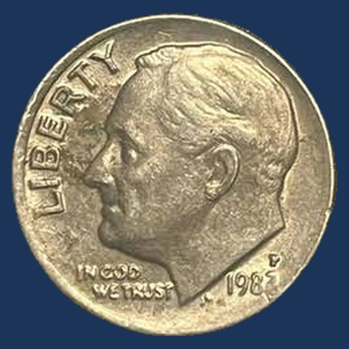 1982 Roosevelt Dime: Off Center Strike
