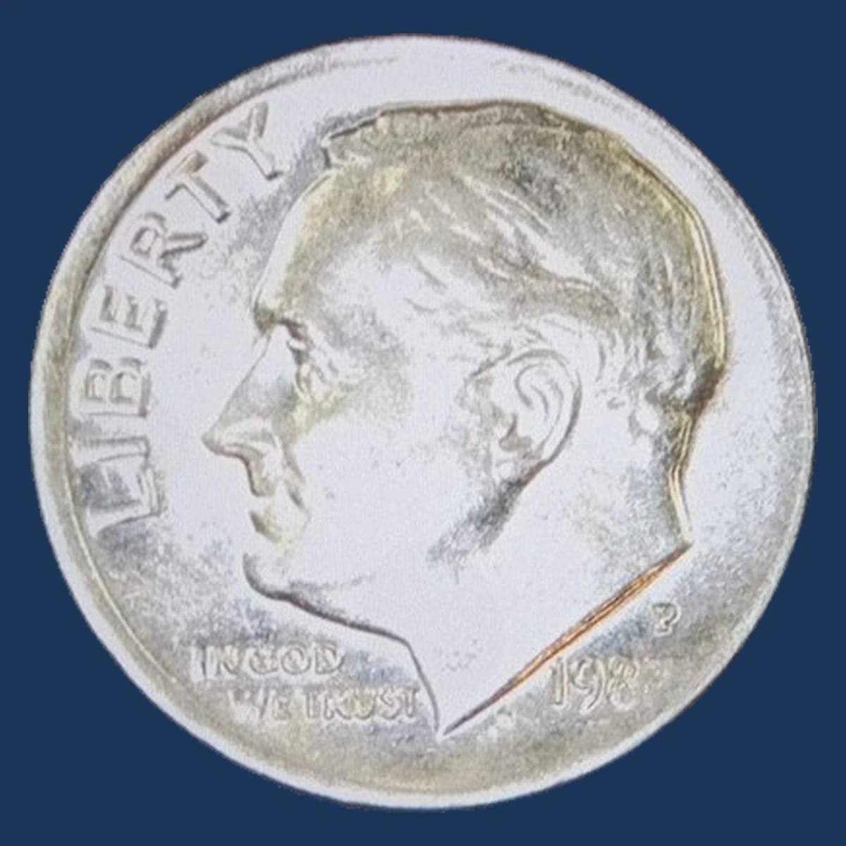 1982 Roosevelt Dime: Struck Through