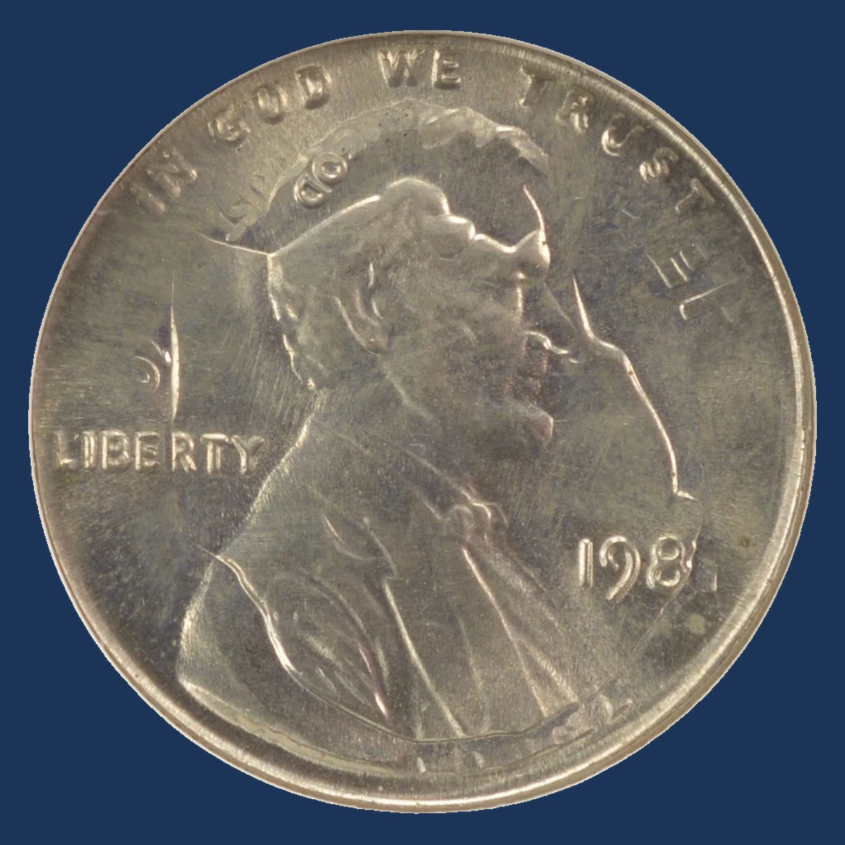 1981 Roosevelt Dime: dime overstruck by a Lincoln cent