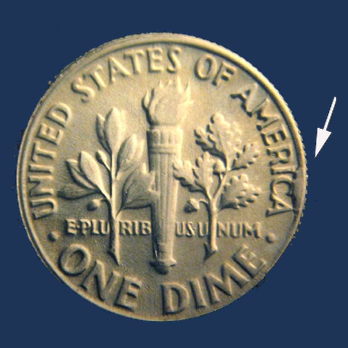 1980 Roosevelt Dime: Die Break