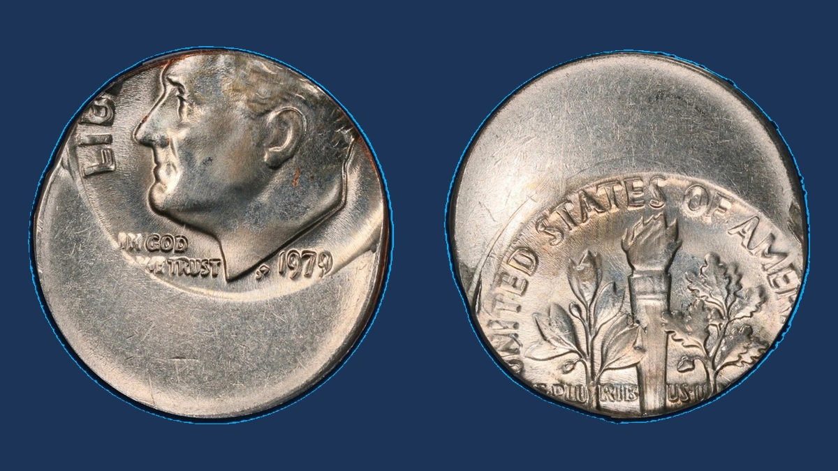 1979 Roosevelt Dime: Off-Center Strike