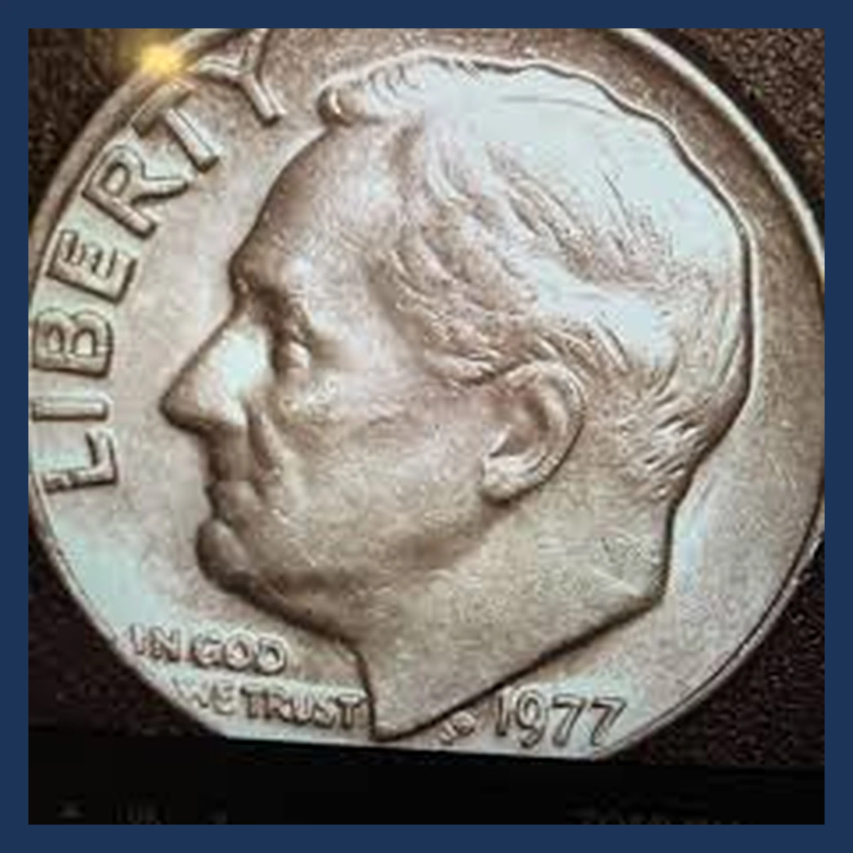 1977 Roosevelt Dime: Struck Through