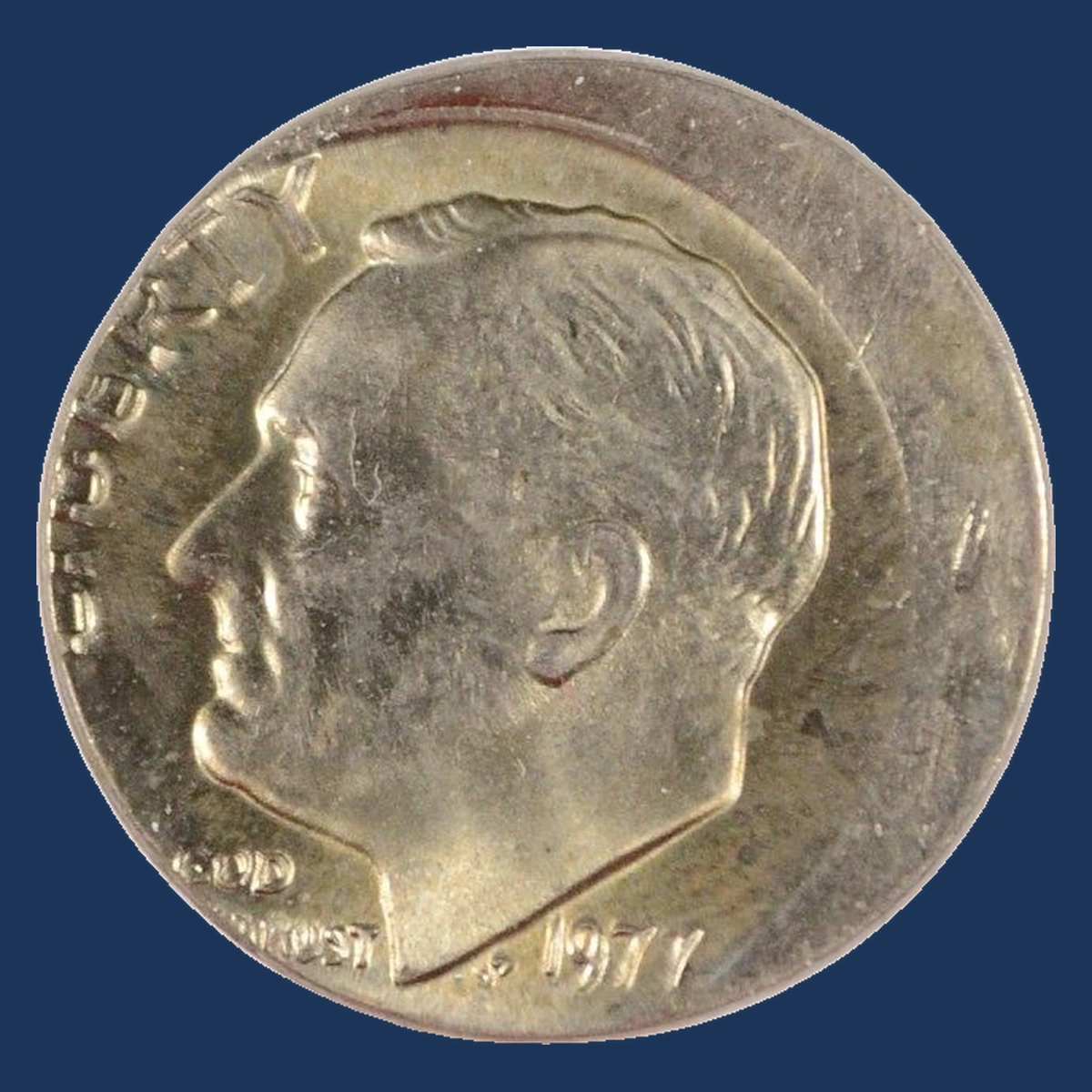 1977 Roosevelt Dime: Off-Center Strike