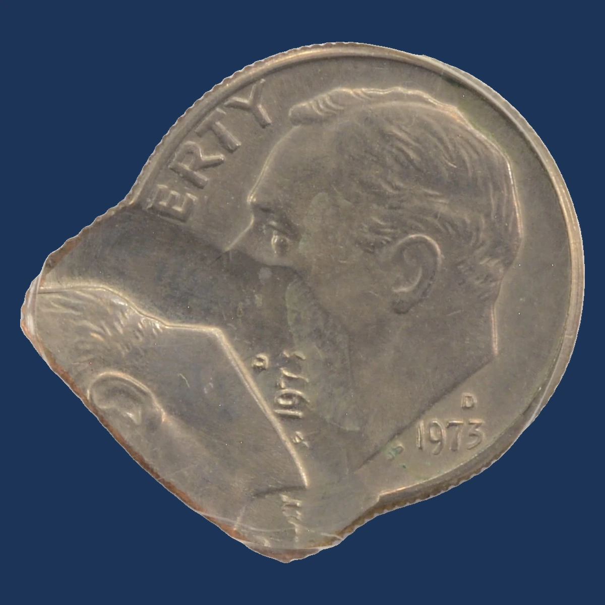 1973 Roosevelt Dime: Chain Strike