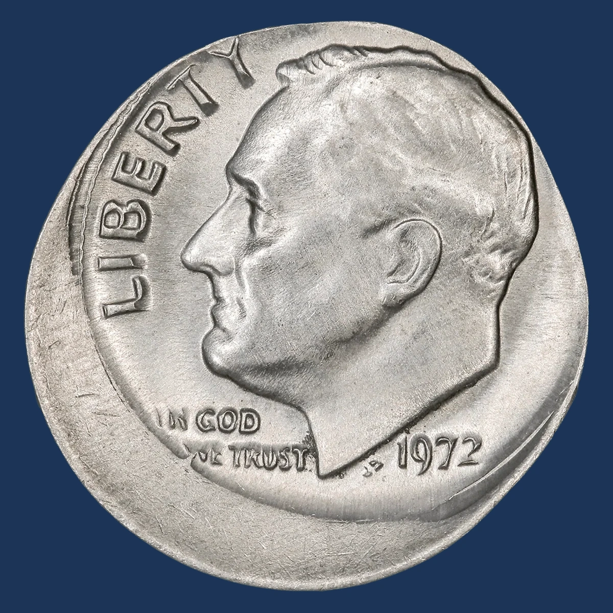 1972 Roosevelt Dime: Broadstrike