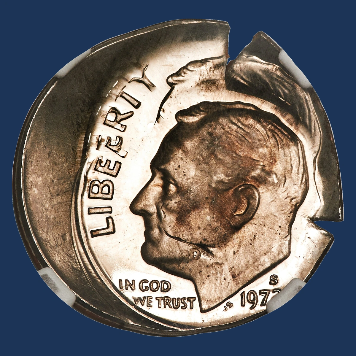 1972 Roosevelt Dime: Double Strike with Off-Center Second Strike