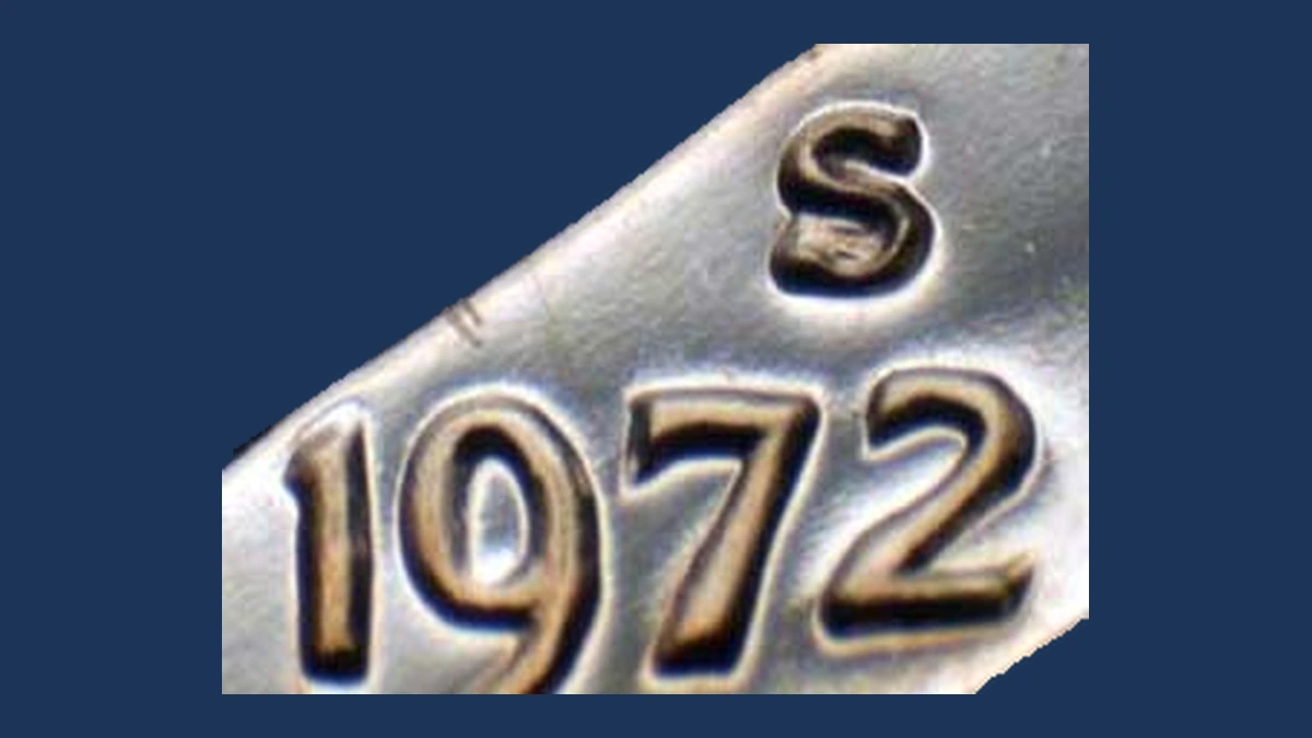 1972 Roosevelt Dime: Repunched Mintmark