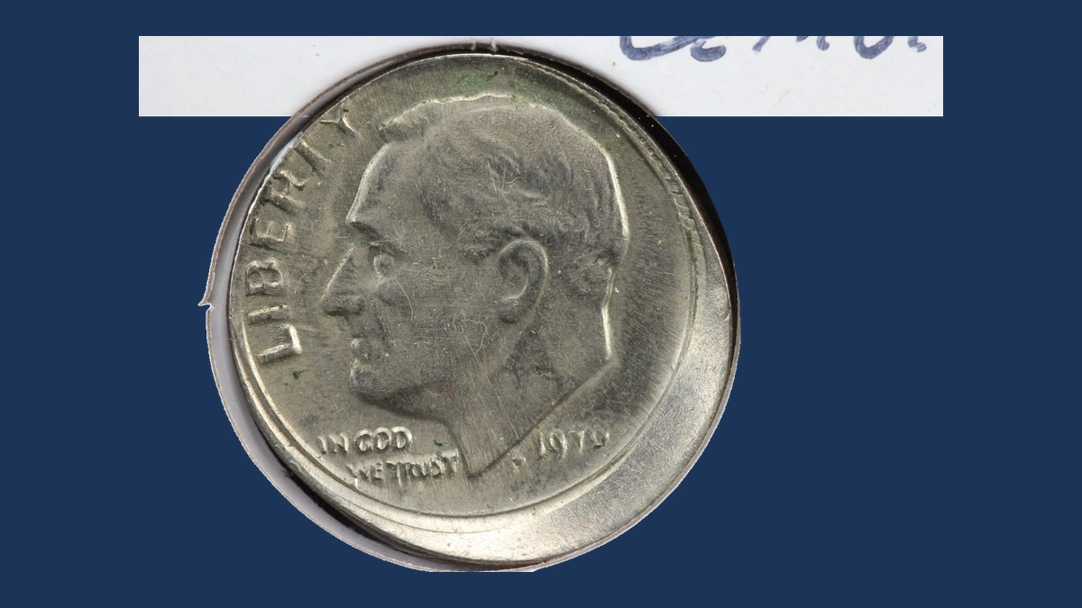 1970 Roosevelt Dime: Off-Center Strike