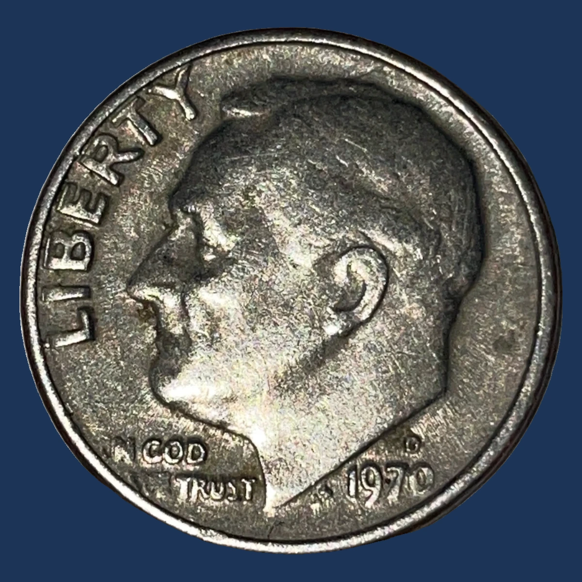 1970 Roosevelt Dime: Die Break