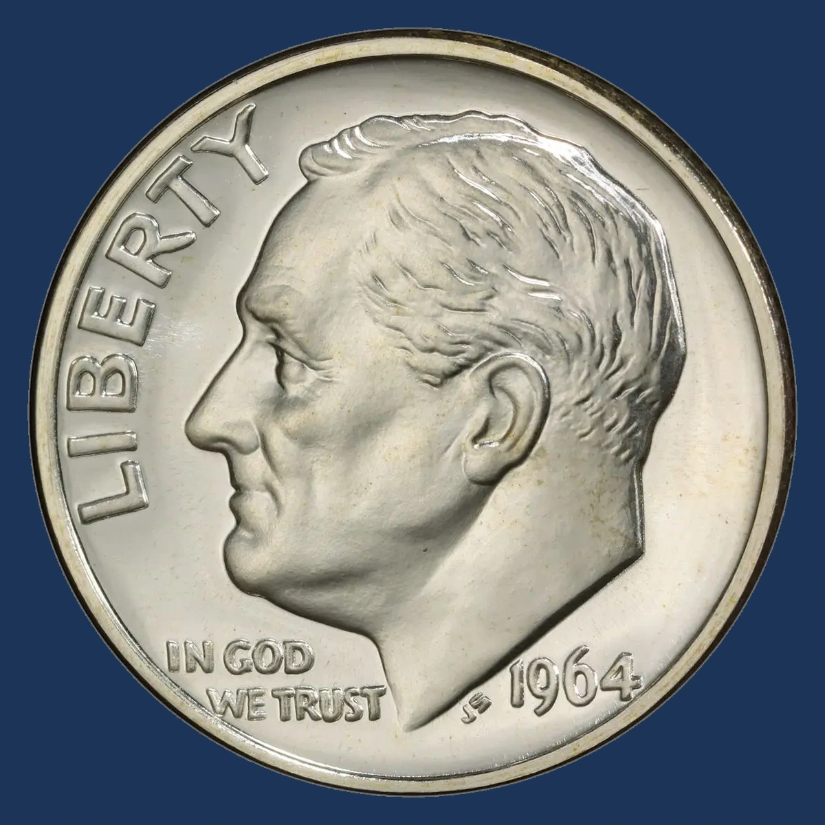 1964 Roosevelt Dime: Doubled Die Obverse