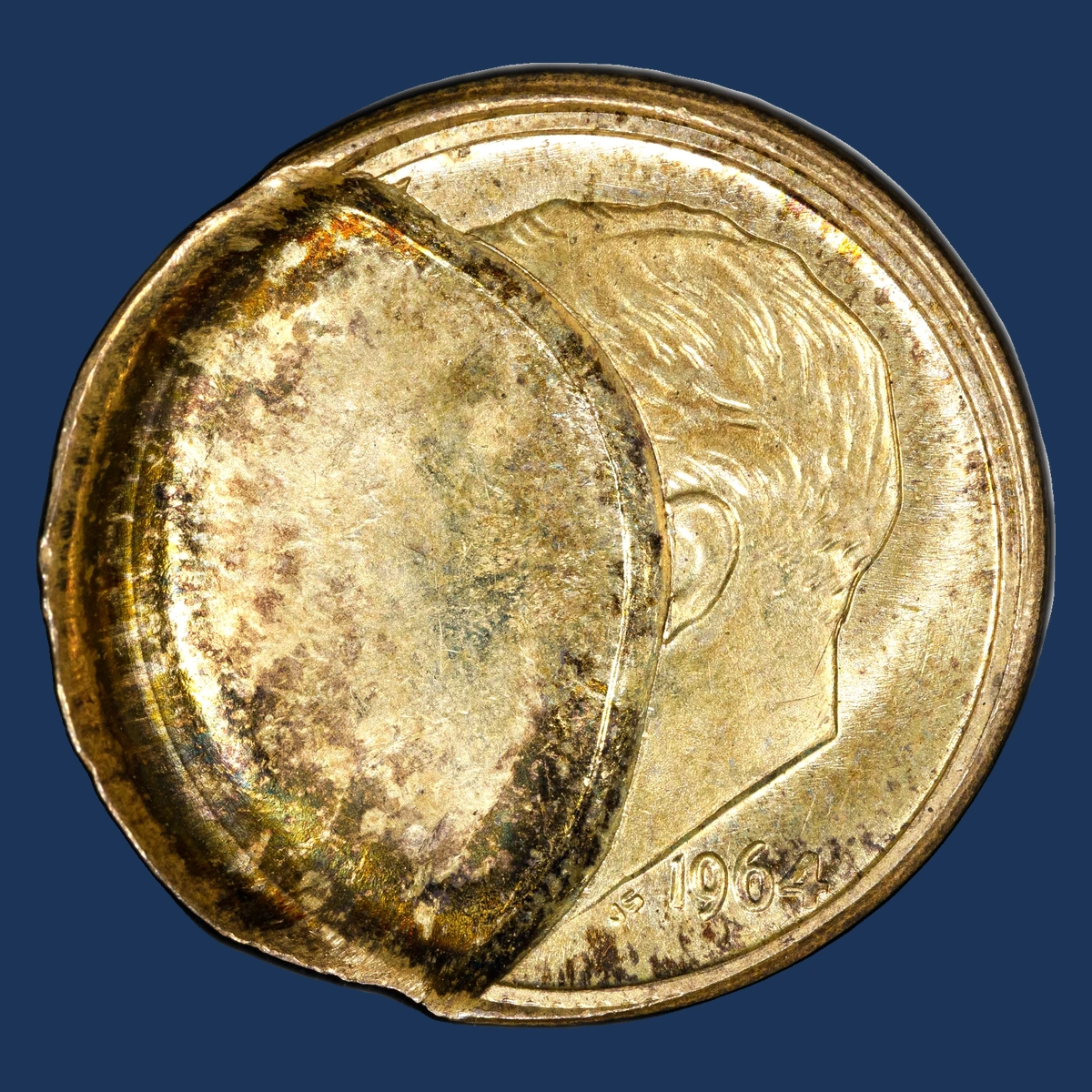 1964 Roosevelt Dime: Indent