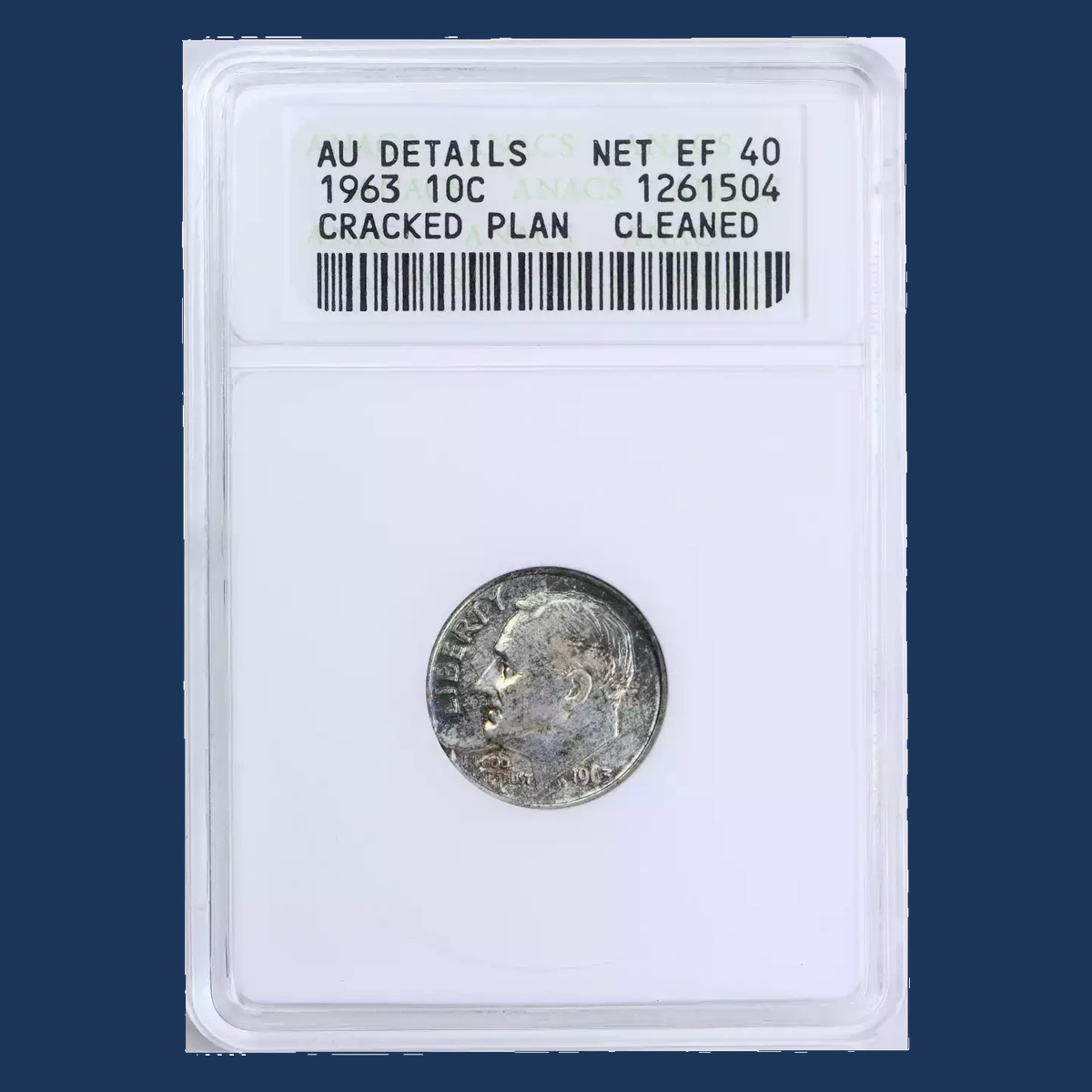 1963 Roosevelt Dime: Planchet Crack