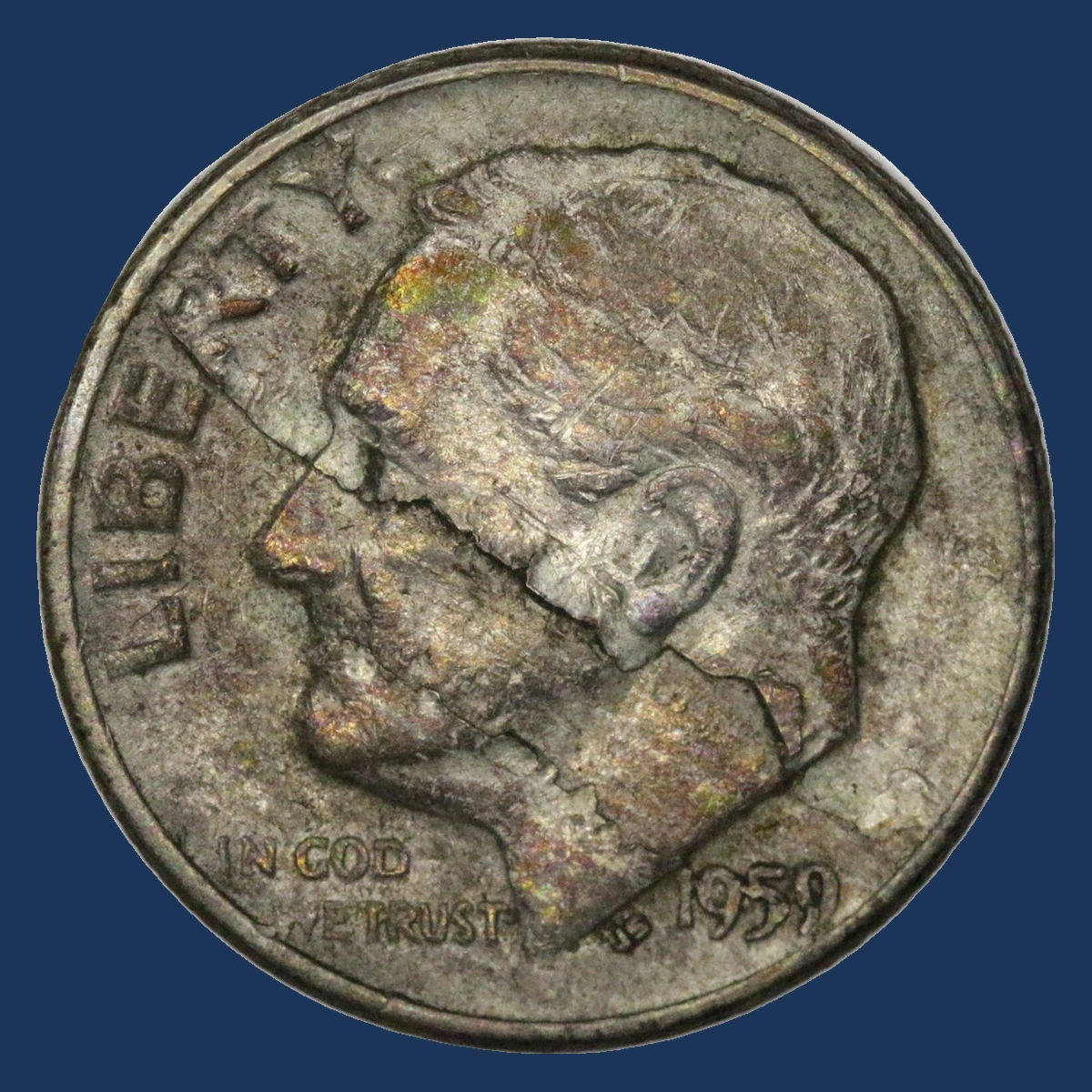 1959 Roosevelt Dime: Defective Planchet