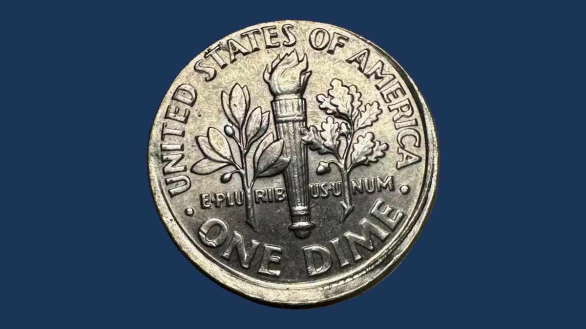 1959 Roosevelt Dime: Off Center Strike