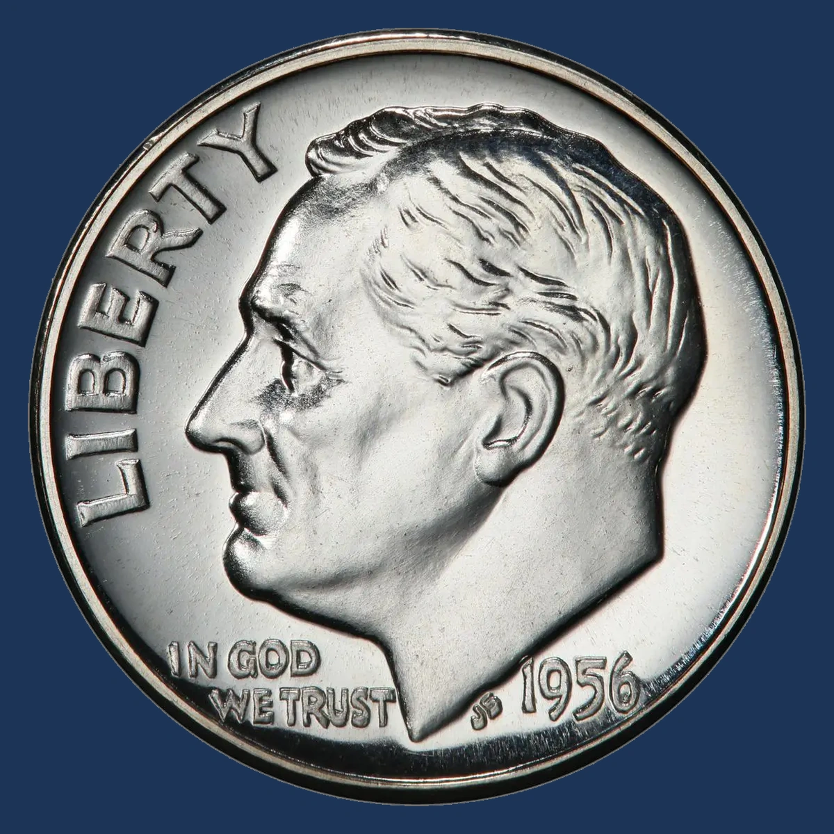 1956 Roosevelt Dime: Doubled Die Obverse