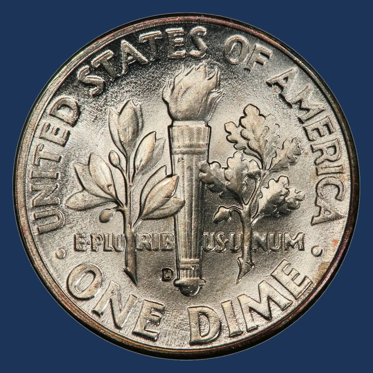 1950 Roosevelt Dime: Doubled Die Reverse