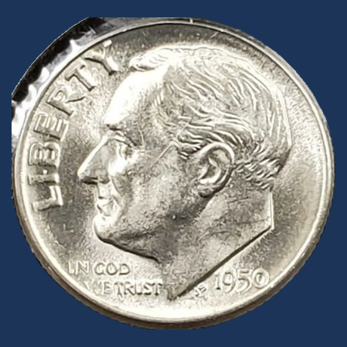 1950 Roosevelt Dime: Die Cracks