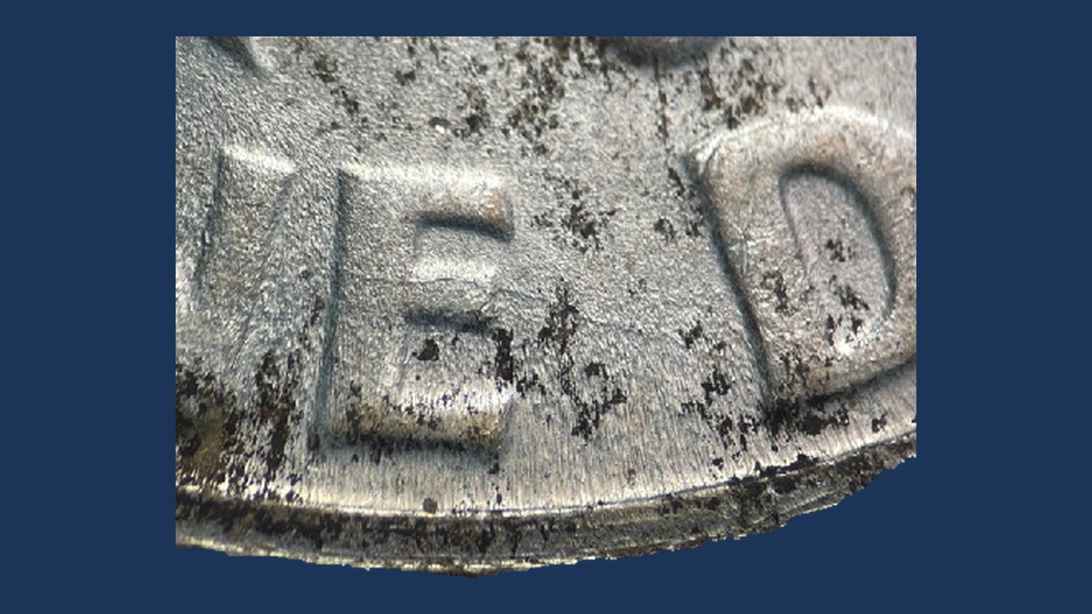 1949 Roosevelt Dime: Die Cracks