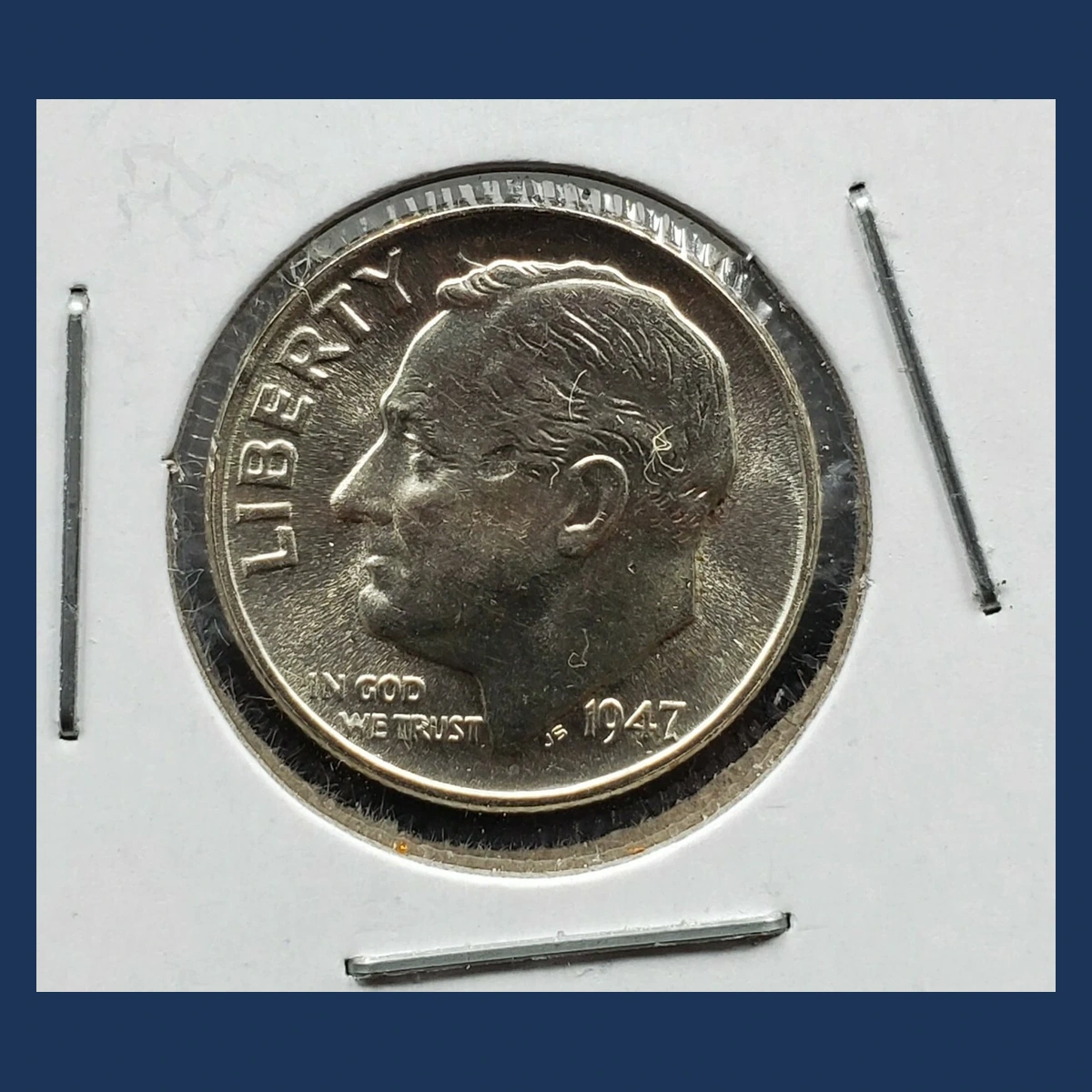 1947 Roosevelt Dime: Struck-Through Error
