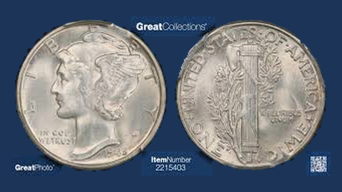 1945 Mercury Dime: Clipped Planchet