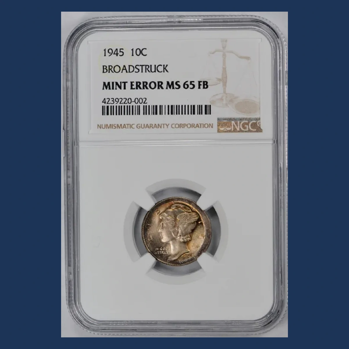 1945 Mercury Dime: Broadstrike