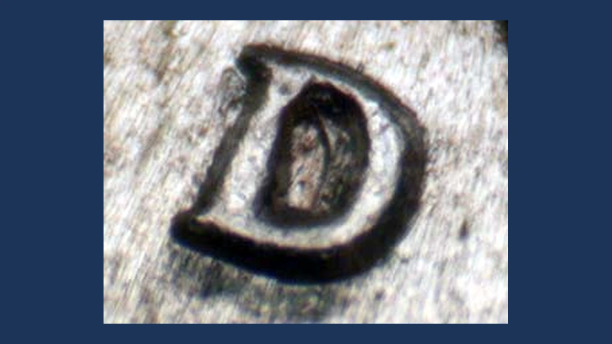 1945 Mercury Dime: Repunched Mintmark