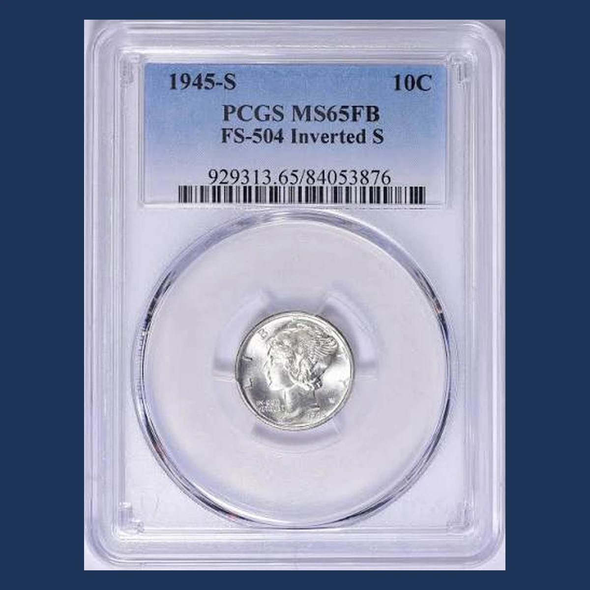 1945 Mercury Dime: Inverted S Mint Mark