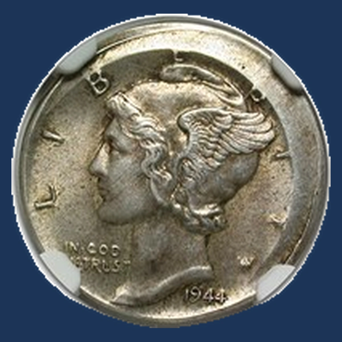 1944 Mercury Dime: Off-Center Strike