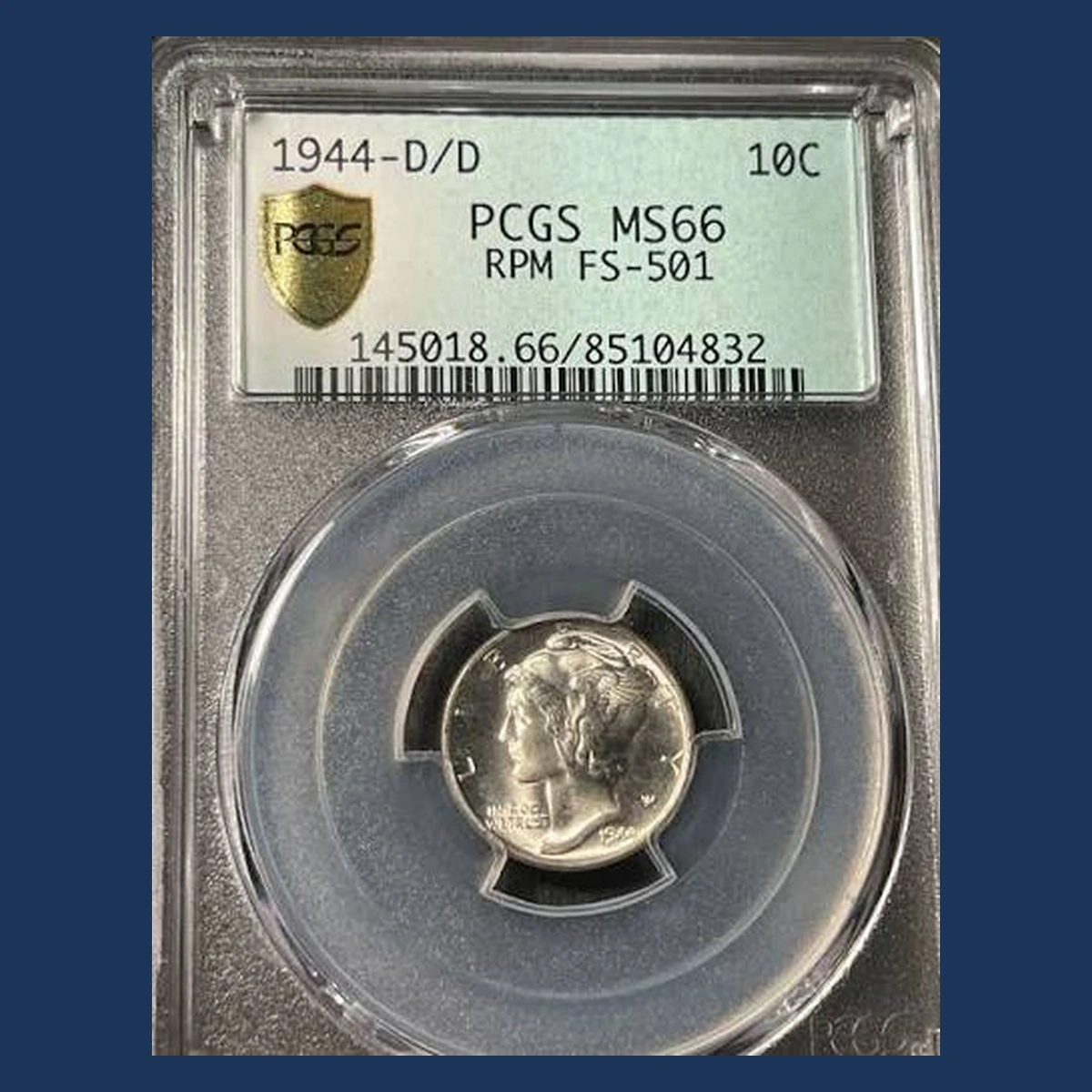 1944 Mercury Dime: Repunched Mintmark