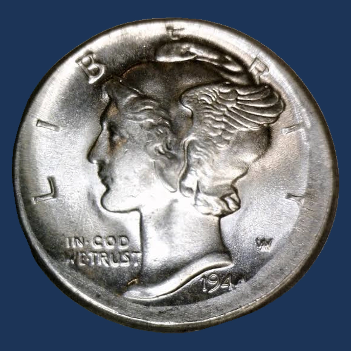 1944 Mercury Dime: Die Crack