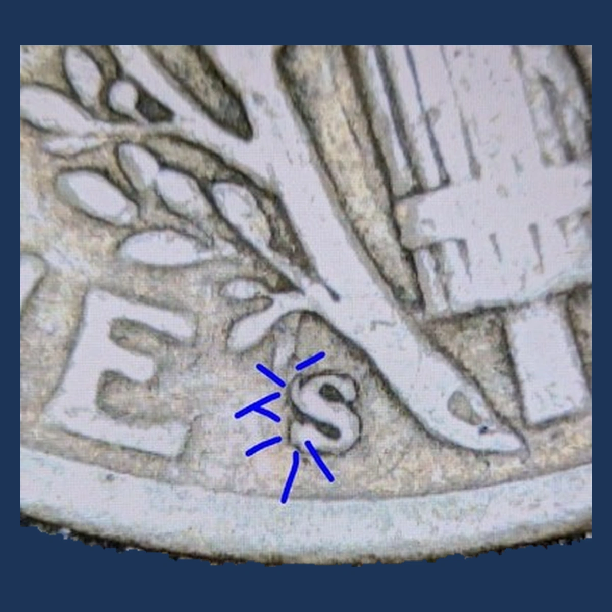1943 Mercury Dime: Repunched Mintmark