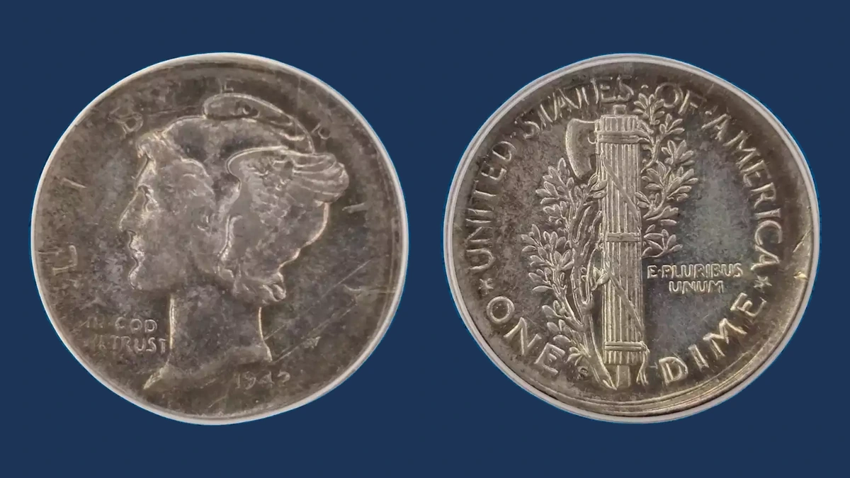 1942 Mercury Dime: Partial Collar