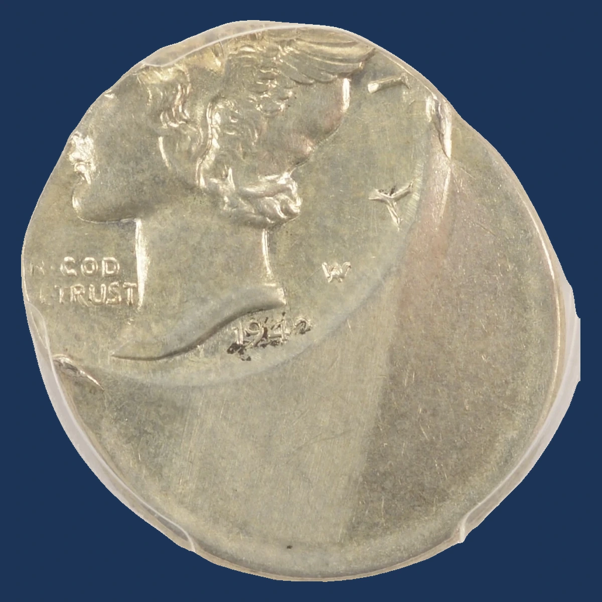 1942 Mercury Dime: Off-Center Strike