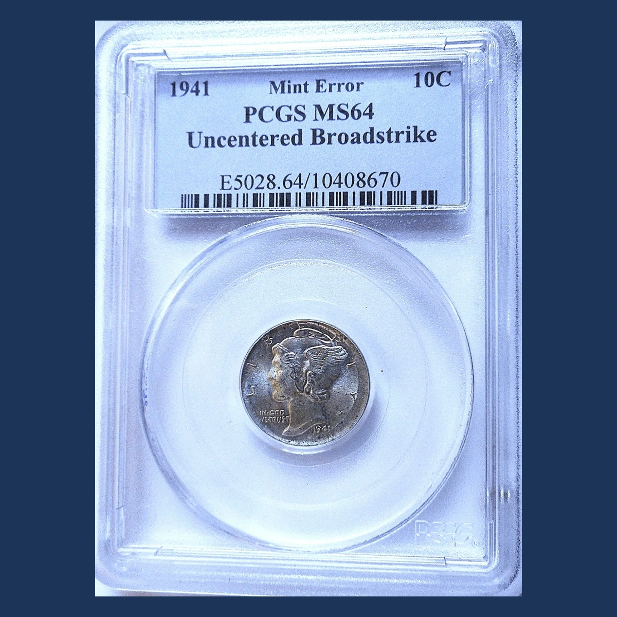 1941 Mercury Dime: broadstrike