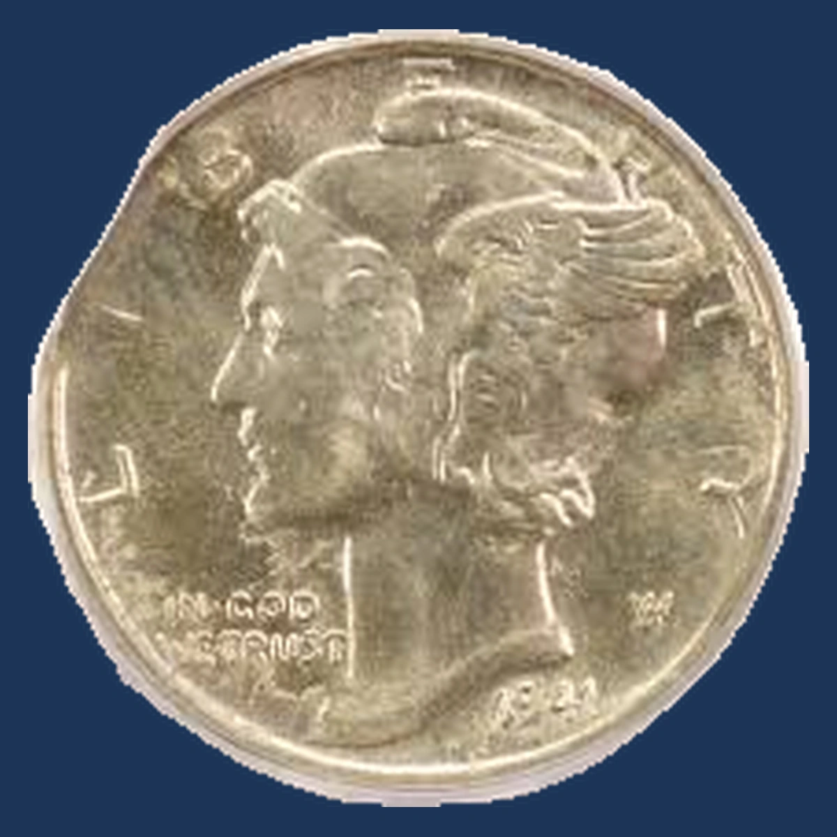 1941 Mercury Dime: Clipped Planchet