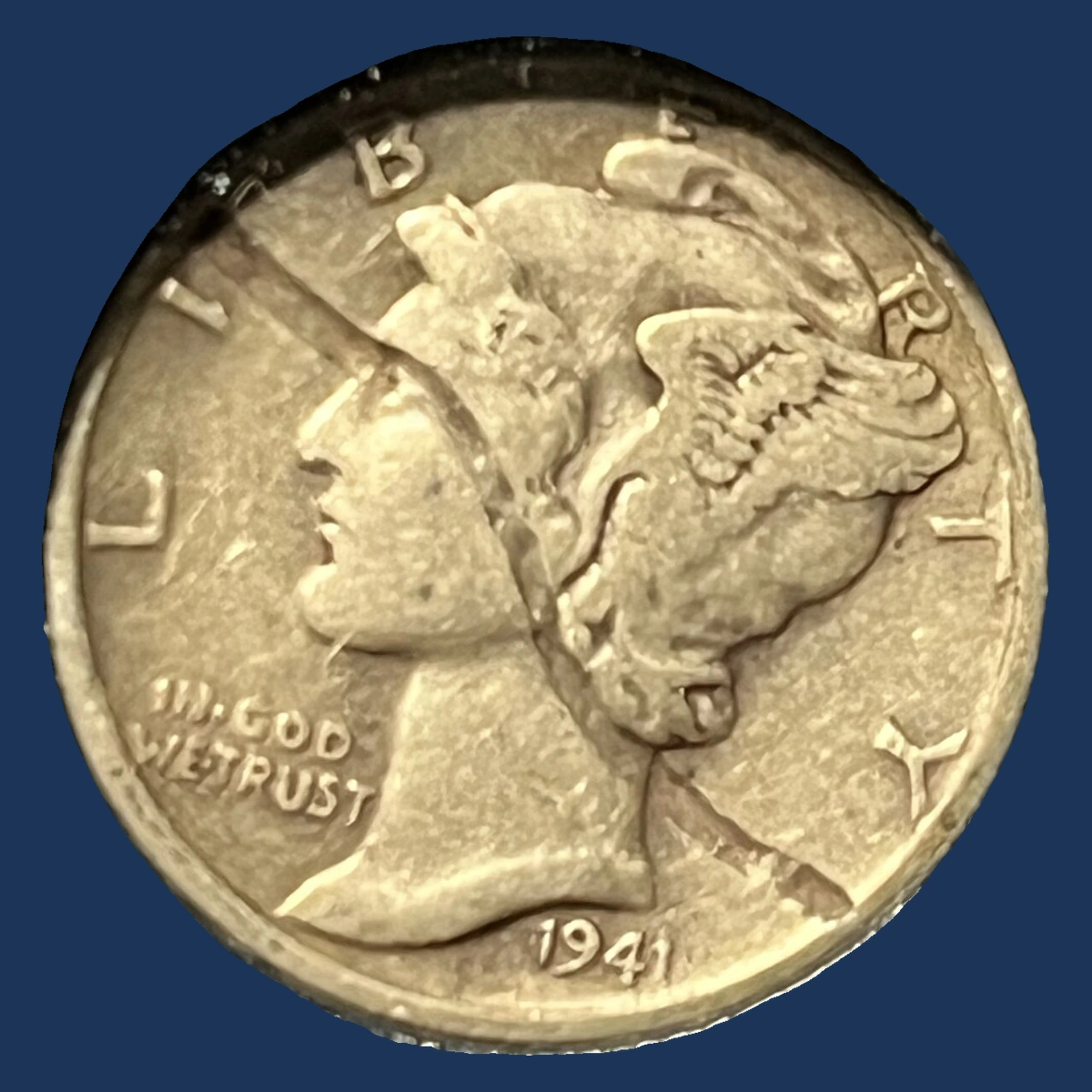 1941 Mercury Dime: Struck Through