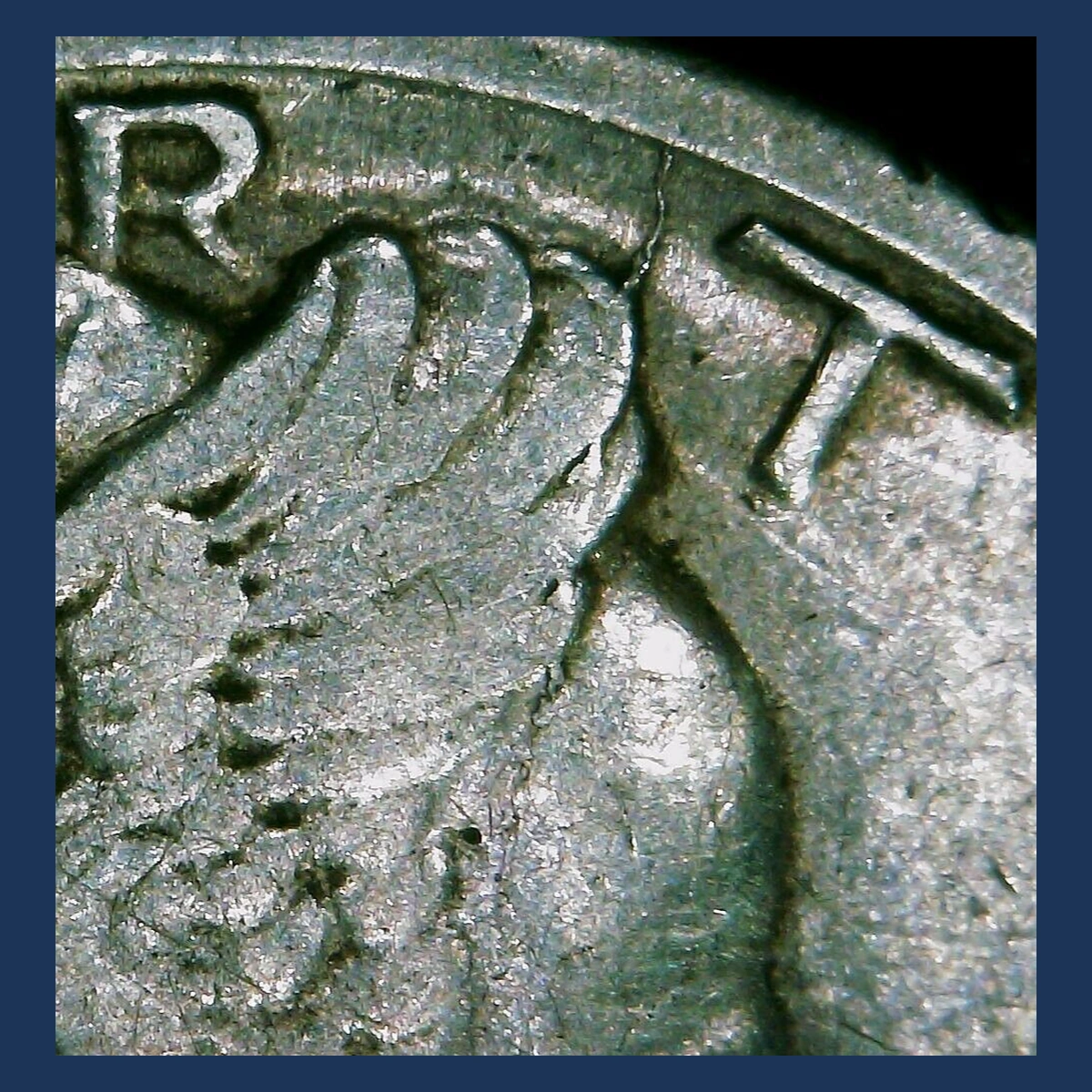 1940 Mercury Dime: Die Crack / Die Chip