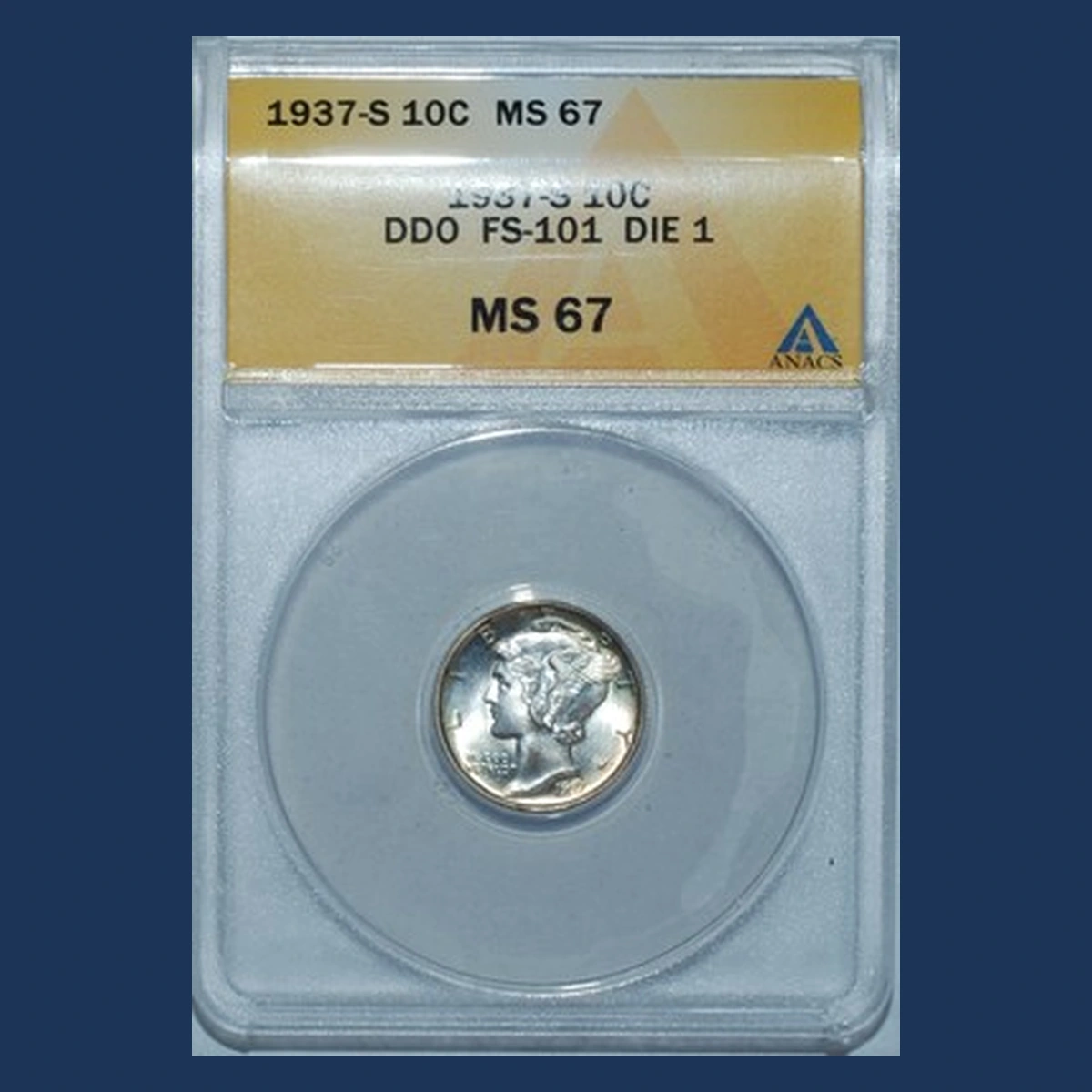 1937 Mercury Dime: Doubled Die Obverse