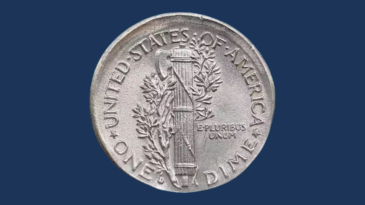 1937 Mercury Dime: Off-Center Strike