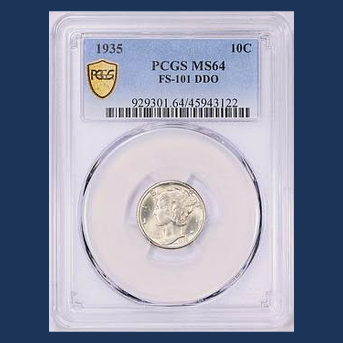 1935 Mercury Dime: Doubled Die Obverse