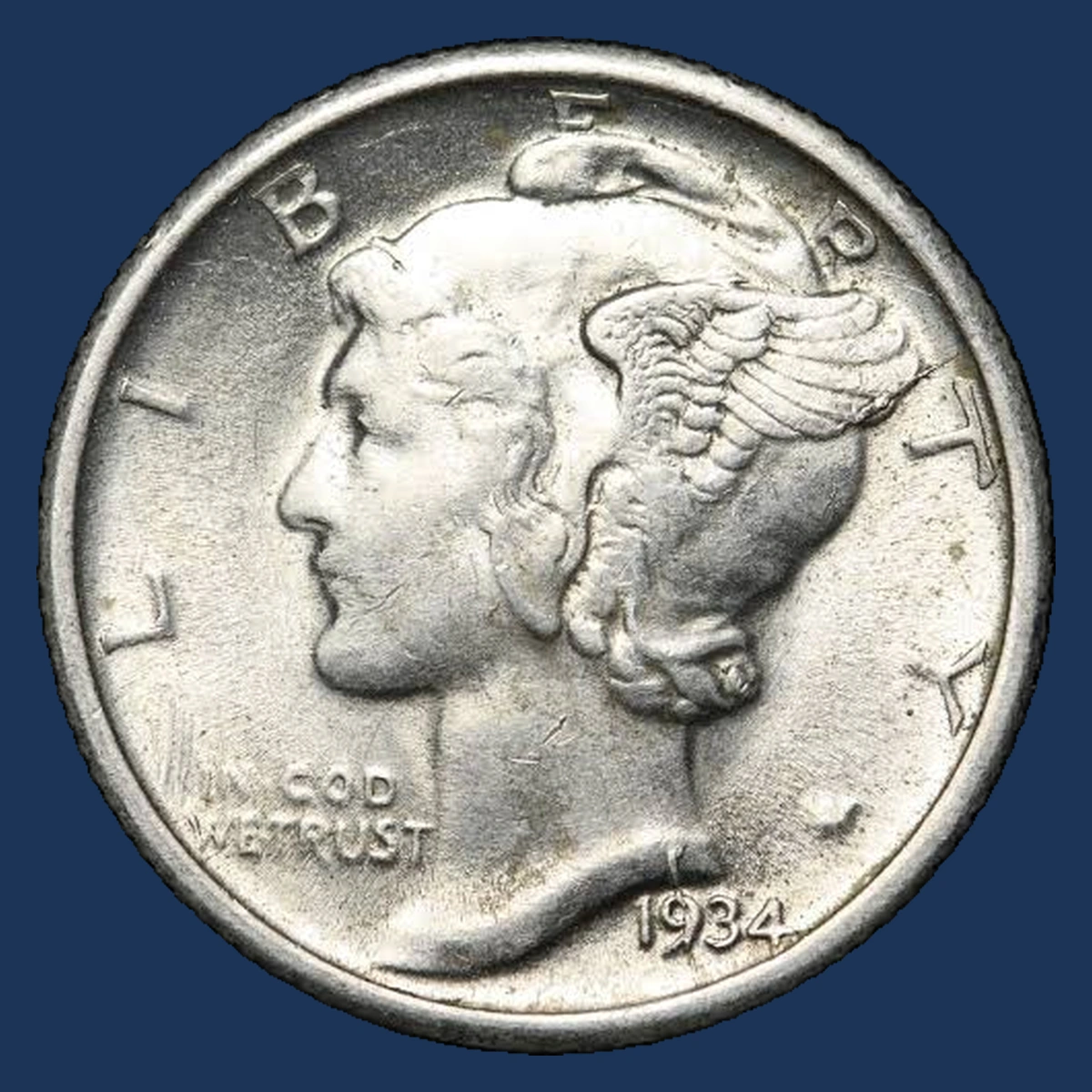 1934 Mercury Dime: Die Crack