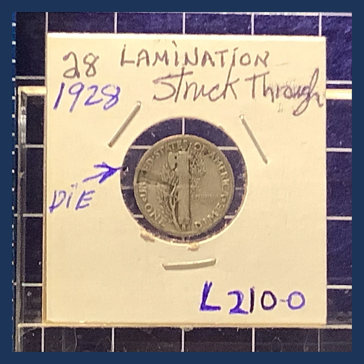 1928 Mercury Dime: Lamination / Split Planchet