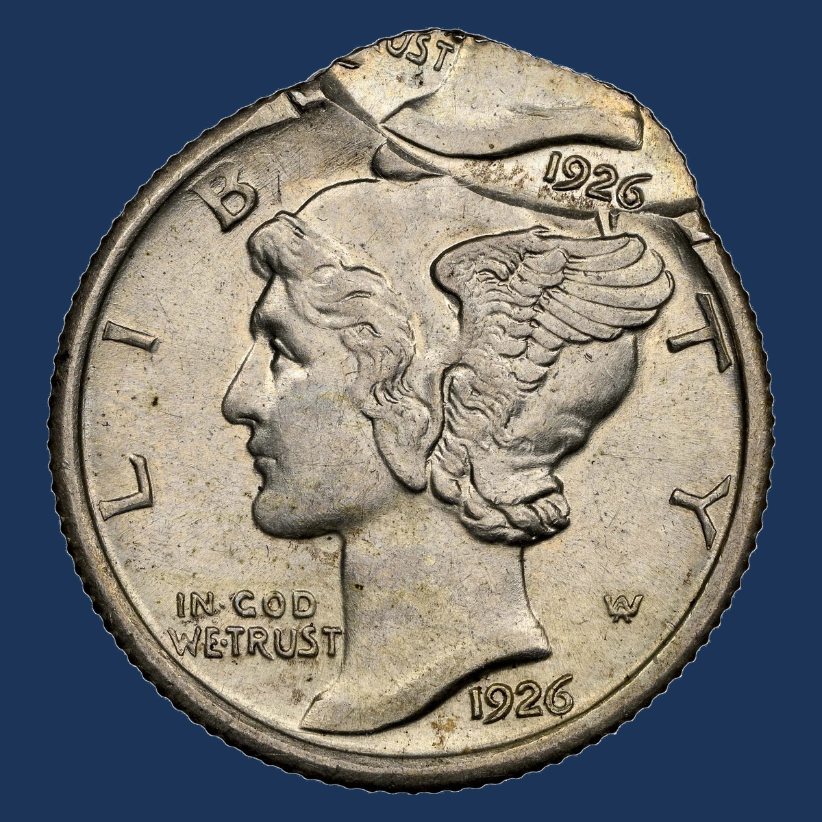1926 Mercury Dime: Off-Center Strike