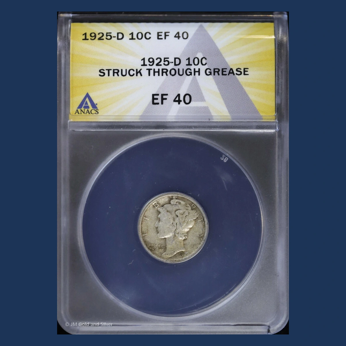 1925 Mercury Dime: Struck Through
