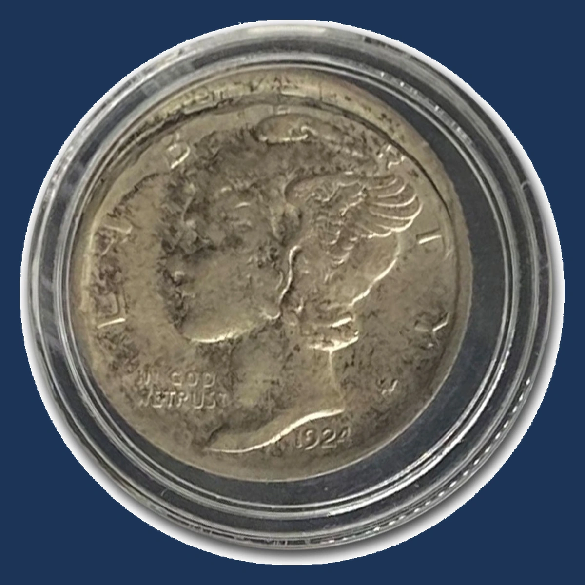 1924 Mercury Dime: Lamination / Split Planchet